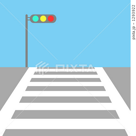 横断歩道 灰色 白線 交通イメージのイラスト素材