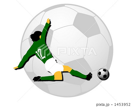 サッカー スライディング スポーツ 球技の写真素材