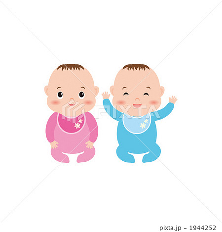 男女 乳幼児 赤子 乳飲み子のイラスト素材