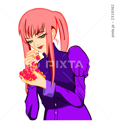女の子 グラデーション 美人 背景のイラスト素材
