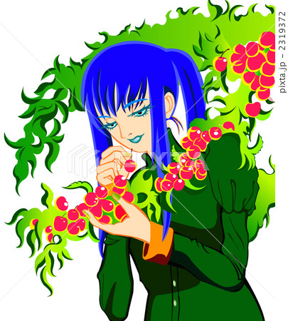 女の子 女性 グラデーション 美人のイラスト素材