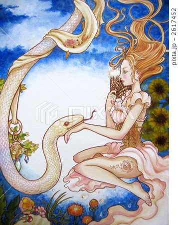人物 幻想的 イラスト 蛇のイラスト素材 - PIXTA