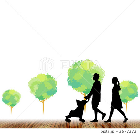 影絵 シルエット Cg クリップアートの写真素材