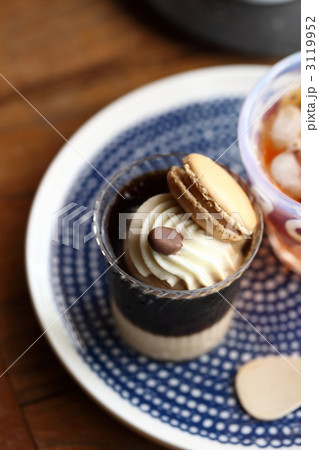 コーヒーゼリー 茶色 おしゃれの写真素材