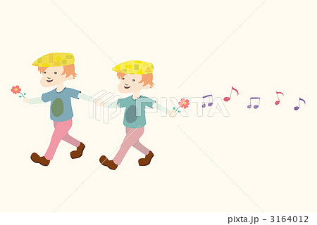 キャスケット 男の子のイラスト素材