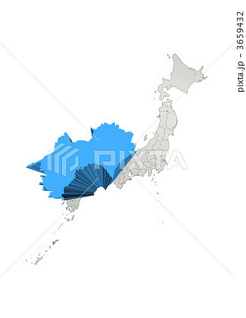 日本列島 日本地図 四国地方 四国のイラスト素材