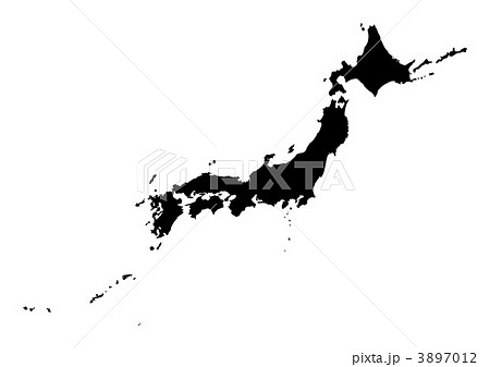 地理 全体 マップ 日本列島のイラスト素材