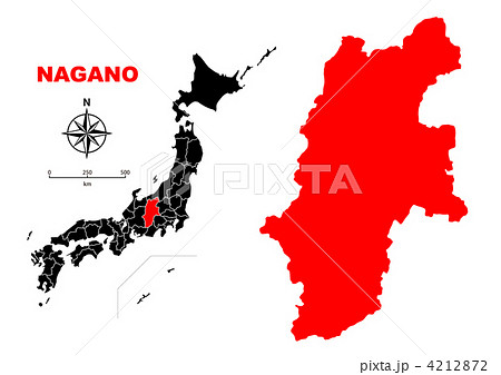 100 長野県 地図 イラスト 無料イラスト素材画像