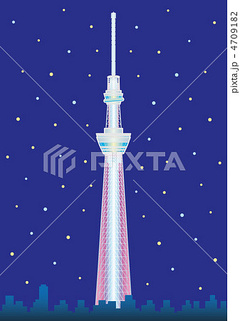 東京スカイツリー スカイツリー タワー 高いのイラスト素材