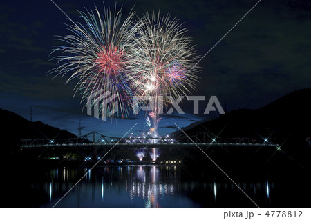 笠置町納涼花火大会 京都の写真素材 笠置町納涼花火大会 京都の写真素材