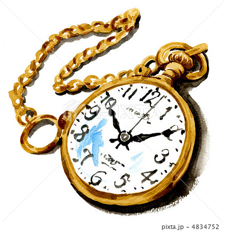 懐中時計 アンティーク 時計のイラスト素材