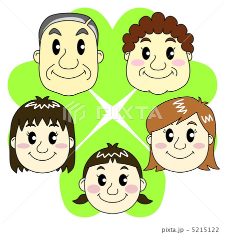 5人姉妹のイラスト素材