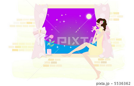 窓 イラスト 夜 窓辺のイラスト素材 窓 イラスト 夜 窓辺のイラスト素材