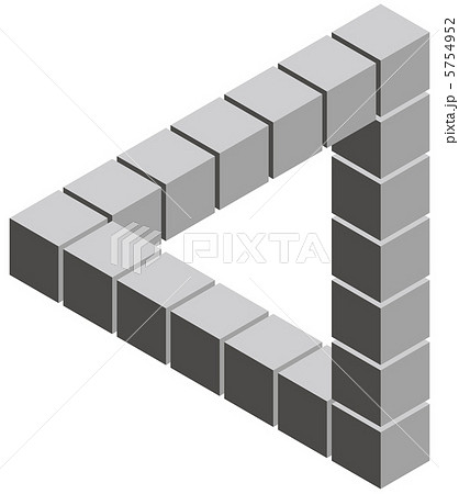 だまし絵 錯覚 メビウスの輪のイラスト素材