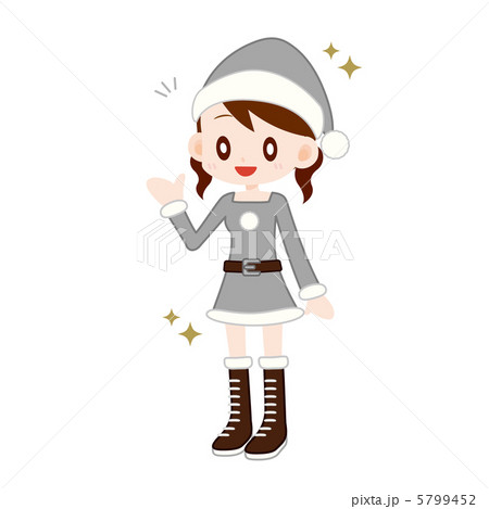 コスチューム 衣装 クリスマス ワンピースのイラスト素材