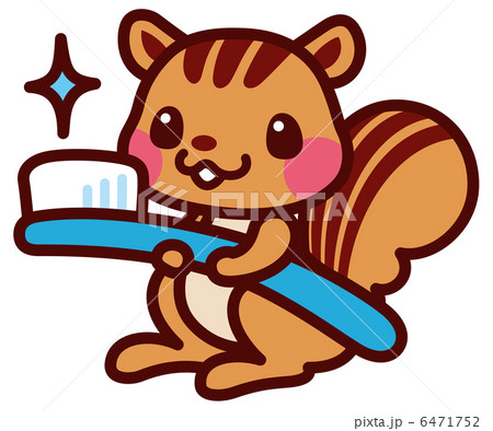 リス げっ歯類 シマリス 動物のイラスト素材