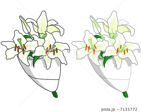 献花のイラスト素材 Pixta