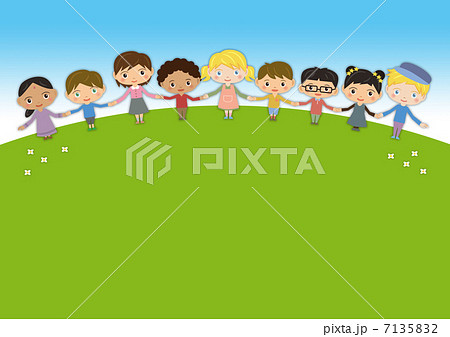 世界の子供たちのイラスト素材 世界の子供たちのイラスト素材