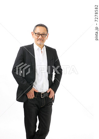 ちょいワル親父 60代の写真素材