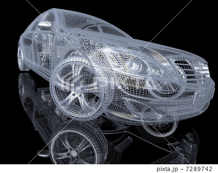 自動車 車 スケルトン 背景 交通のイラスト素材