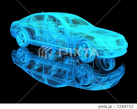 スケルトン 骨格 乗り物 車のイラスト素材