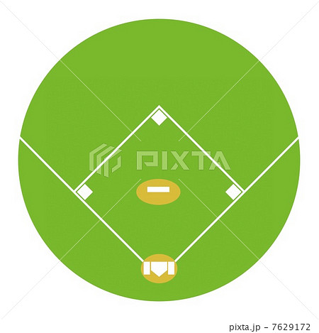 ダイヤモンド 球場 野球場 構図のイラスト素材