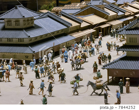 街並み ミニチュア 江戸時代 模型の写真素材