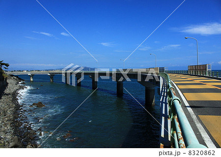 石部海上橋の写真素材