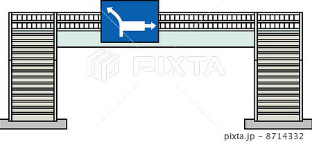 横断歩道橋のイラスト素材 Pixta