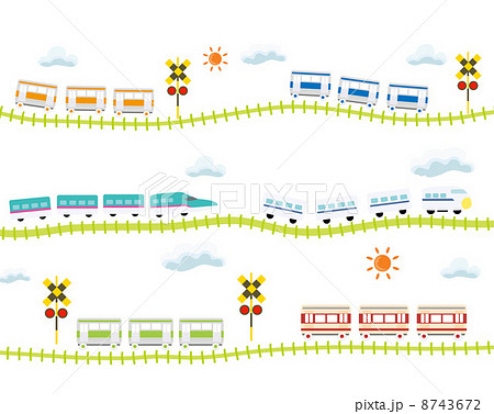 電車 ライン 普通電車 子ども向けのイラスト素材