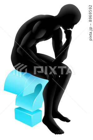 ベクター 考える人 ロダン 考えるのイラスト素材