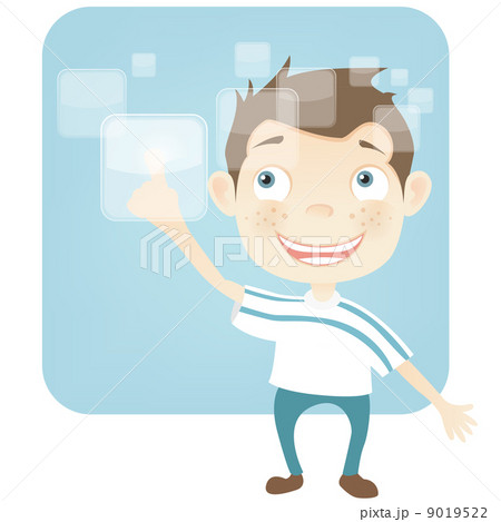 女性 元気 かっこいい 指差しのイラスト素材