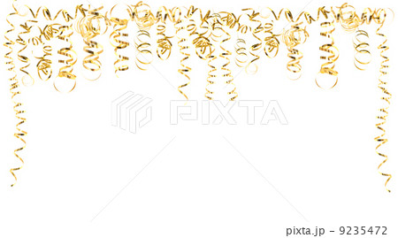 Silver Streamers Set Silver Serpentine Ribbons Isolated On