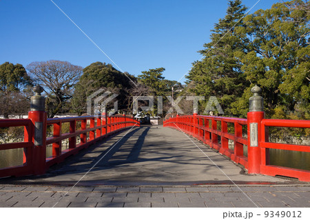 小田原城 学橋 和風 重要文化財の写真素材