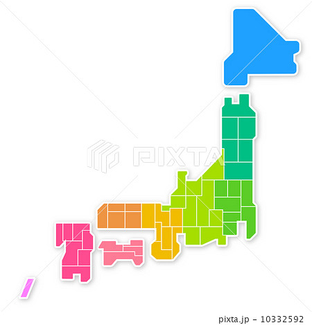 略図 日本地図のイラスト素材