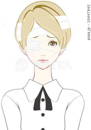 眼帯 女性 人物 モデルのイラスト素材