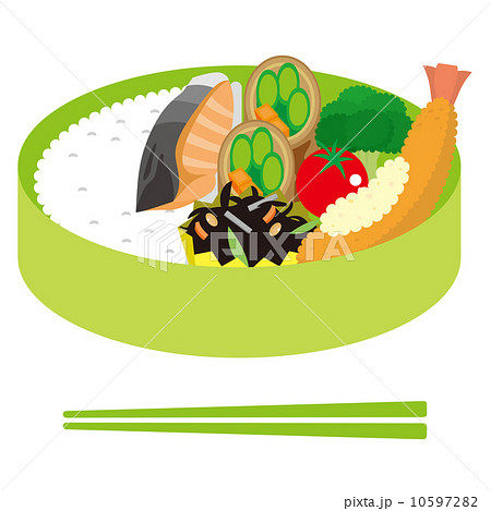 ひじき お弁当のイラスト素材
