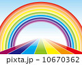 背景素材壁紙 虹の橋 虹 虹色 レインボー 七色 人生 Happy のイラスト素材