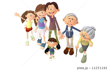 俯瞰撮影 人物のイラスト素材