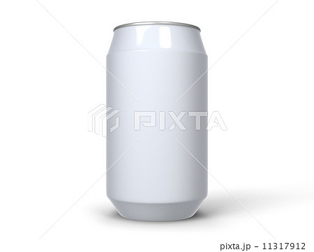 白背景 アルミ アルミ缶 空缶のイラスト素材