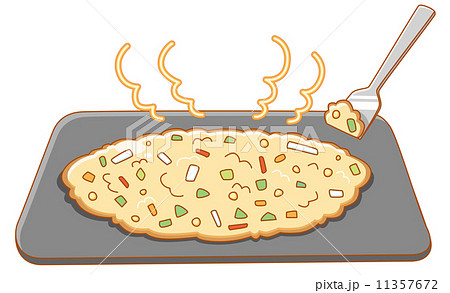 もんじゃ焼きのイラスト素材