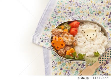 弁当 キャラ弁 ひつじ 楽しみの写真素材