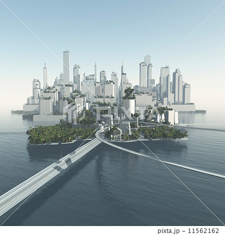 未来都市 ｃｇ 町並 都市開発のイラスト素材