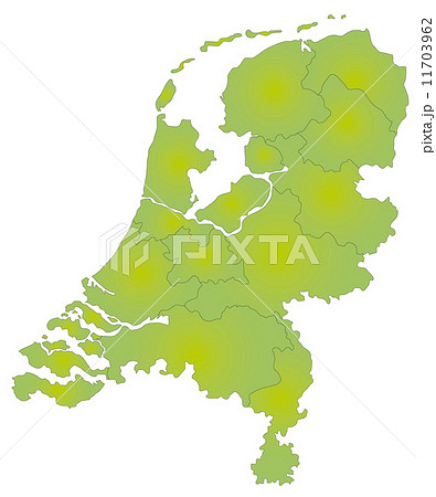 ポルダー 干拓地 ヨーロッパ 地図 オランダの写真素材