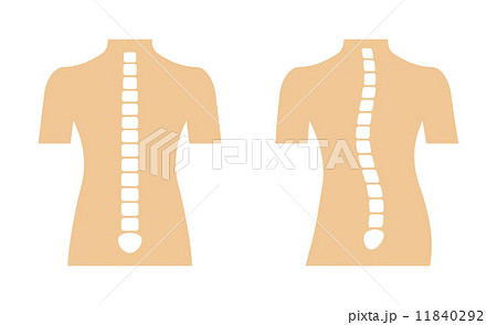 腰曲がりのイラスト素材