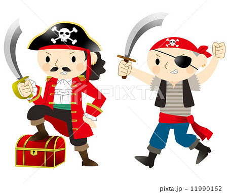 海賊 衣装 コスプレ 船長のイラスト素材