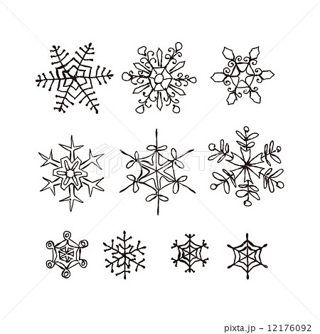 Snowfleak 手描き 雪のイラスト素材