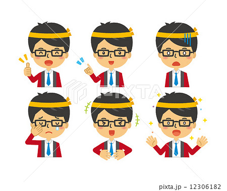 家電量販店 従業員 ベクター 男性のイラスト素材