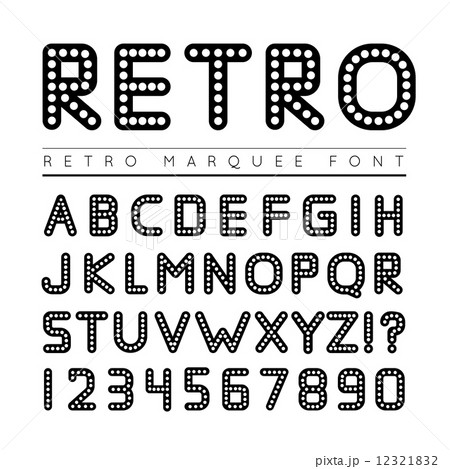 Retro Marquee Fontのイラスト素材