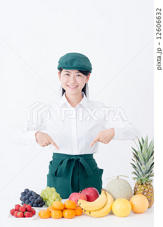 果物屋の写真素材